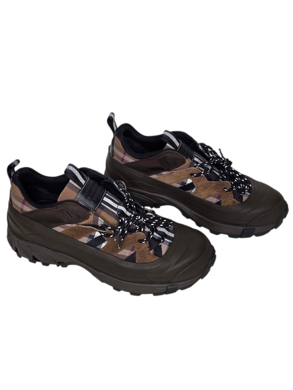 BURBERRY Arthur Vintage Check M Story 136 Lace Up Sneakers 41 Men's